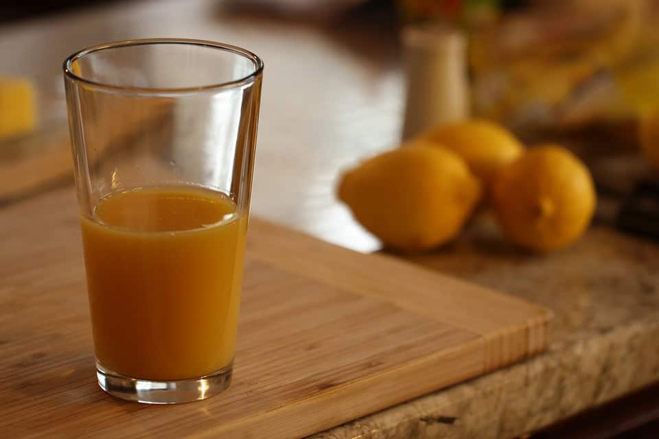 A glass of fresh juice